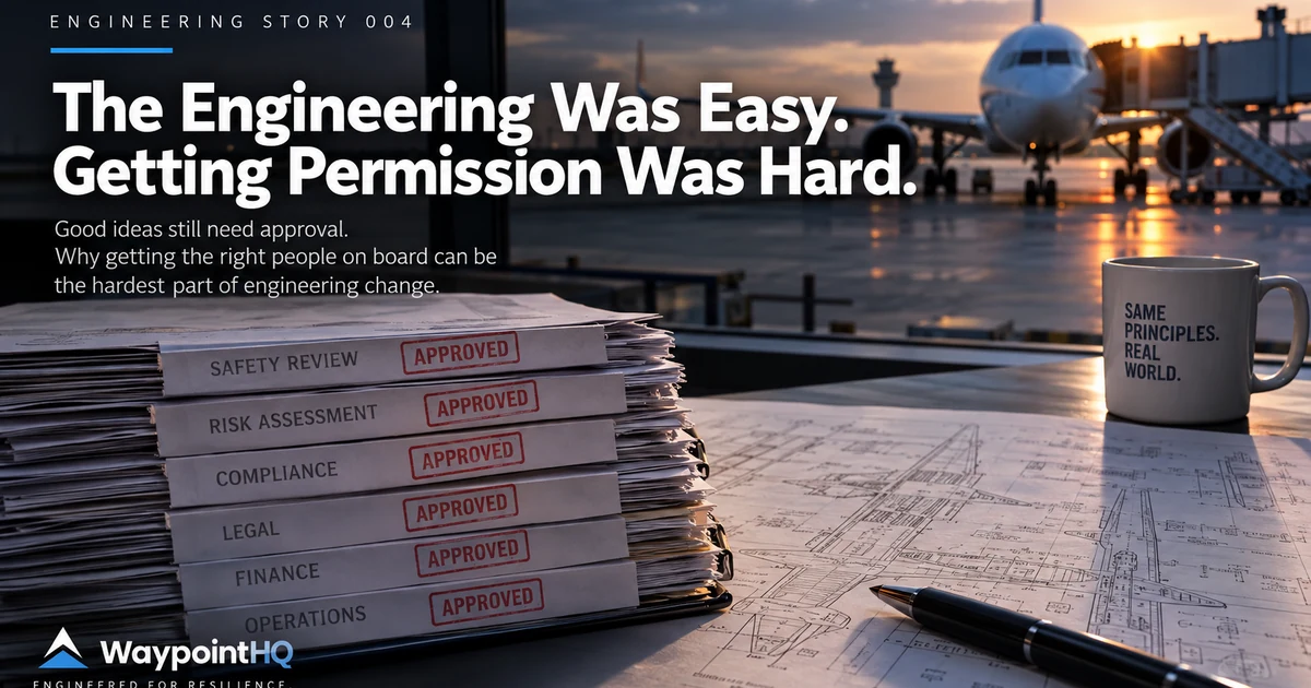 WaypointHQ Engineering Story 004: turning engineering judgement into a management decision.
